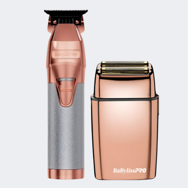 BaBylissPRO LimitedFX Rose Gold Trimmer & Double Foil Shaver – FXDUOFS2TRG