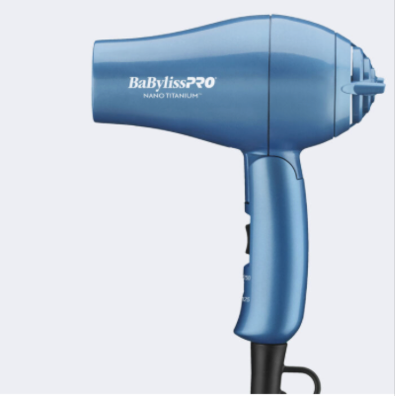 BABYLISSPRO® NANO TITANIUM™ TRAVEL DRYER BLUE – BNT053TUC