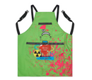 GAMMA+ X STYLECRAFT WATER-REPELLENT BARBER/SALON APRON WITH ADJUSTABLE STRAPS RADIOACTIVE GREEN SC338GR