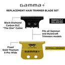 Gamma+ X-Pro Gold Titanium Wide Trimmer Blade with Black DLC The One Cutter