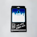 L3VEL3™ PROFESSIONAL RUBBER NECK CUTTING CAPE – White / Blue Drip