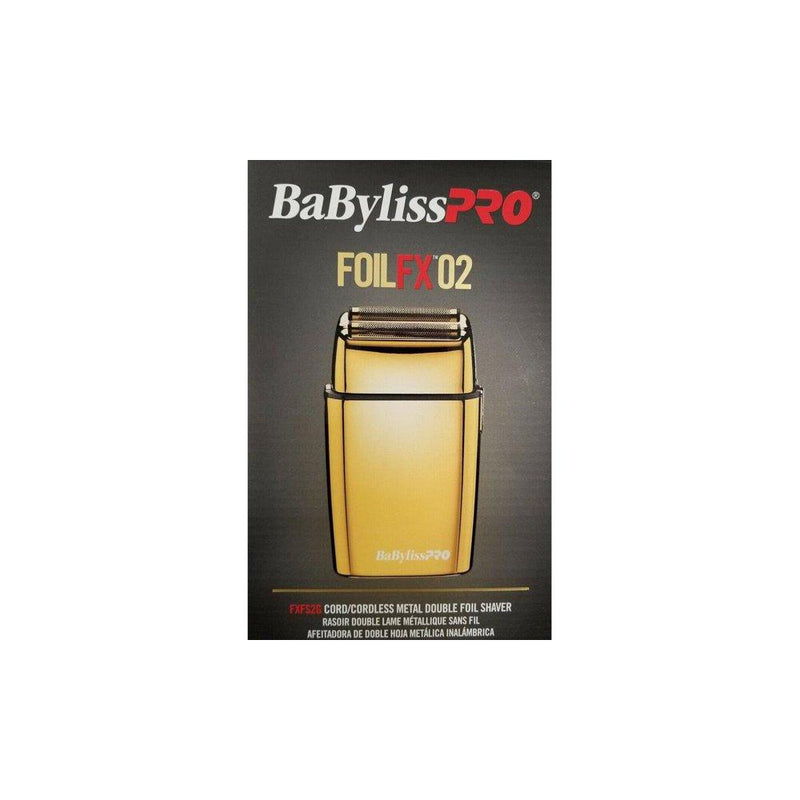 BaBylissPro Cordless Metal Double Foil Gold Shaver FXFS2G.