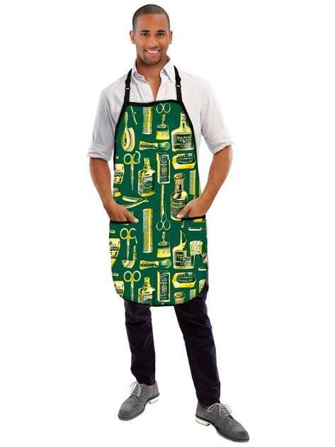 Betty Dain Vintage Barber Apron Green/Gold