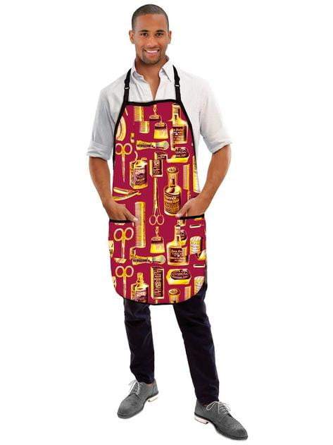 Betty Dain Vintage Barber Apron burgundy/Gold