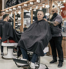 Barber Strong barber Cape Black with white Pinstripe