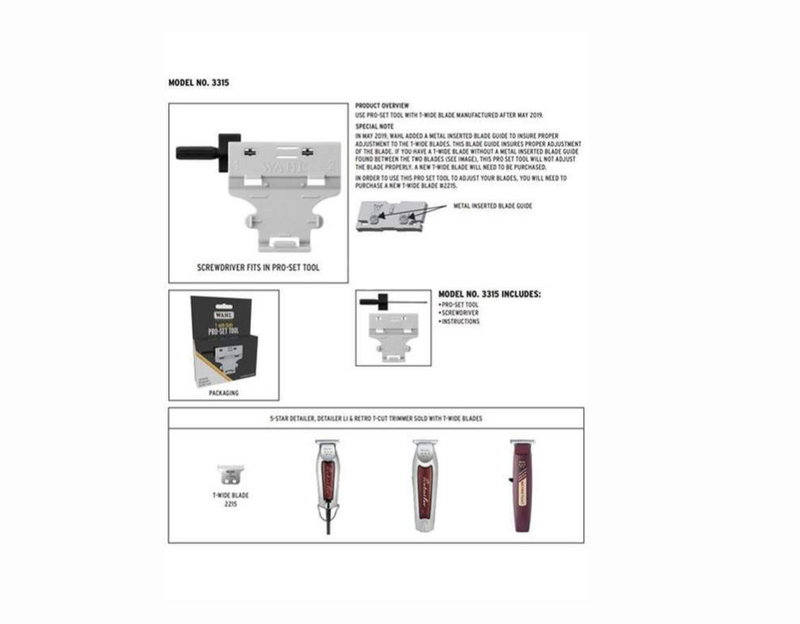 Wahl Pro-Set Alignment Tool for T-Wide Blade