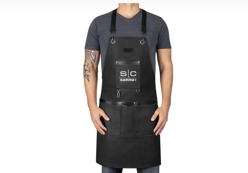 GAMMA+ X STYLECRAFT BARBER APRON - all Solid Black