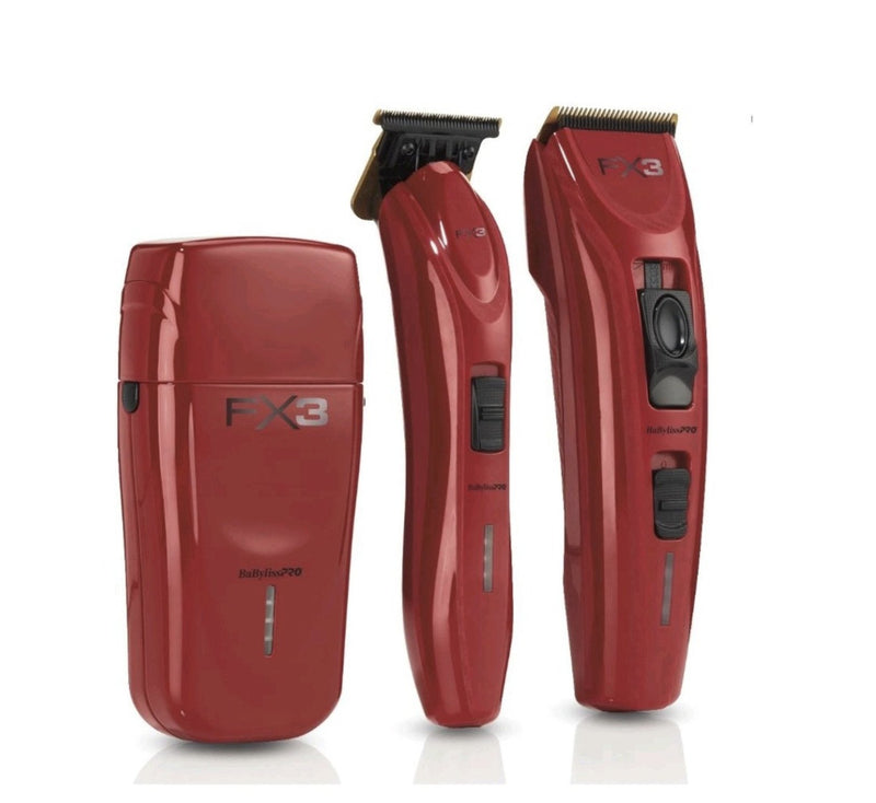 Babylisspro Red FX3 Collection Clipper, Trimmer, Shaver - comes with a travel case