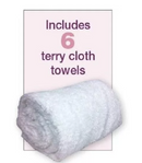 El vaporizador de toallas FantaSea incluye 6 toallas de tela de rizo suave