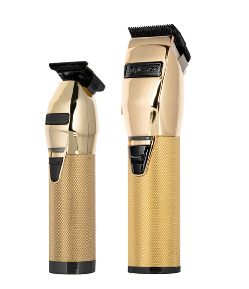 BaBylissPRO LimitedFX Collection Gold Black Clipper & Trimmer Duo FXHOLPK2GB