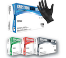Guantes de nitrilo negros GripStrong, 100 unidades 