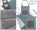 BarberGeeks luxury life barber apron – Light Gray/Dark Gray