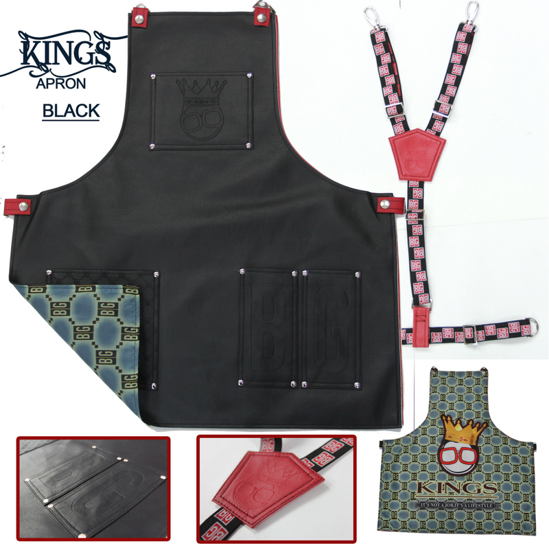 BarberGeeks Xl King’s Apron With Y-Strap – Black