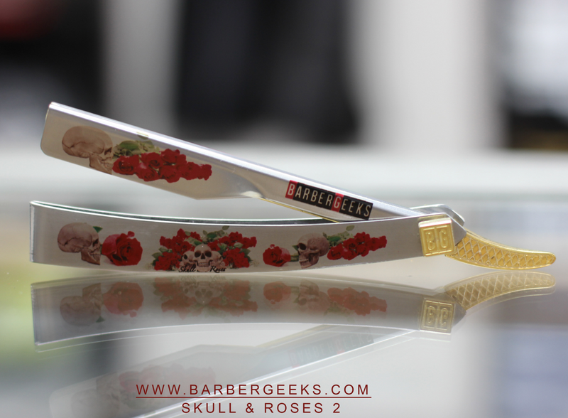 BarberGeeks Razor Holder – Skull & Roses II