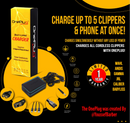 Cargador multicortadora One Plug: carga hasta 5 cortadoras y un teléfono a la vez