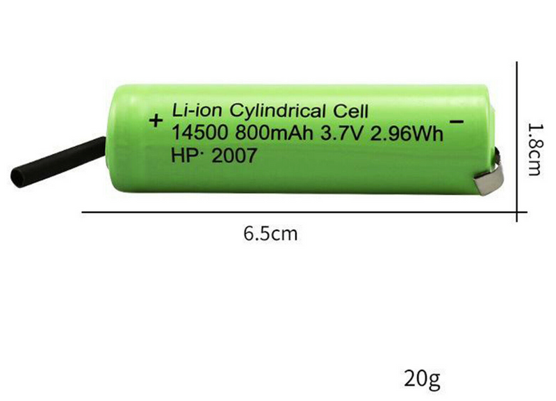 Andis battery for Slimline li cordless +14500 800mah 3.7v 2.96wh-hp 2007