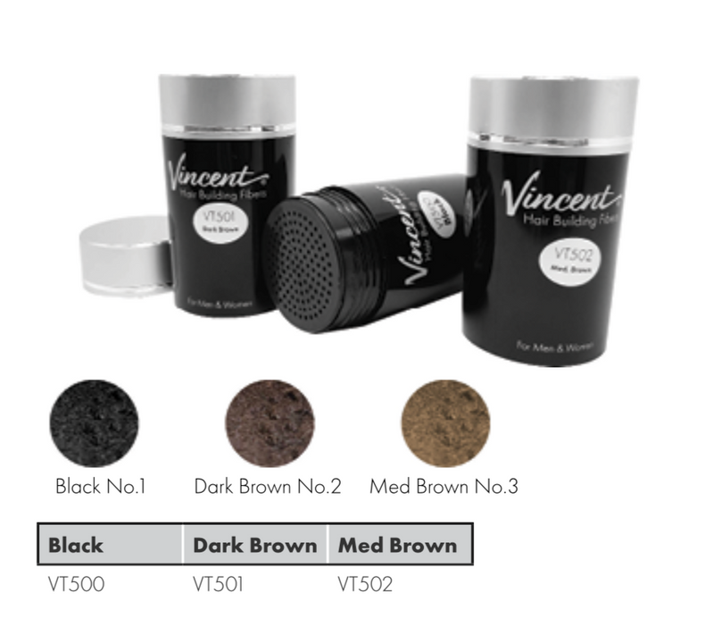 Vincent Hair Building Fibers 22g – 3 colors available