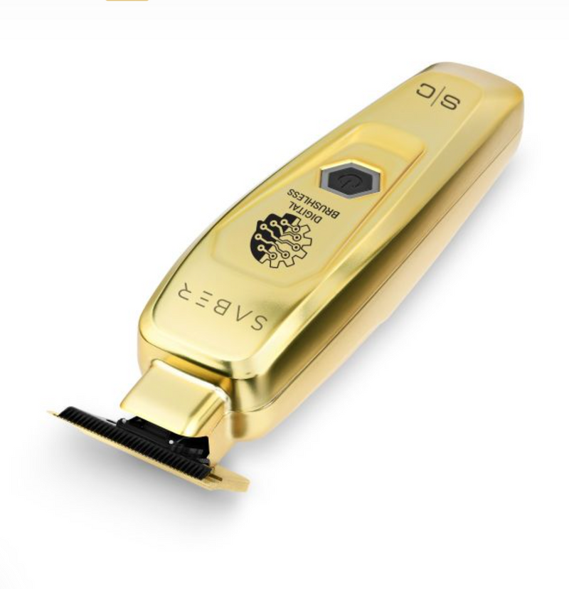 StyleCraft S|C SABER Professional Full Metal Body Digital Brushless Motor Cordless Trimmer - Gold