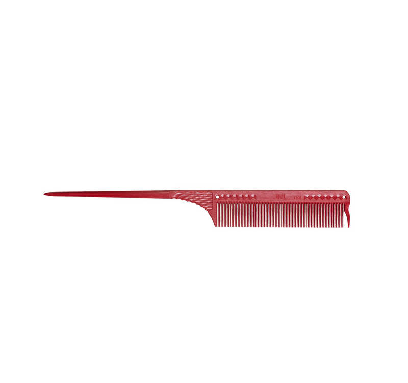 JRL Fine Teeth Tail Comb 8.5″ – J101 red