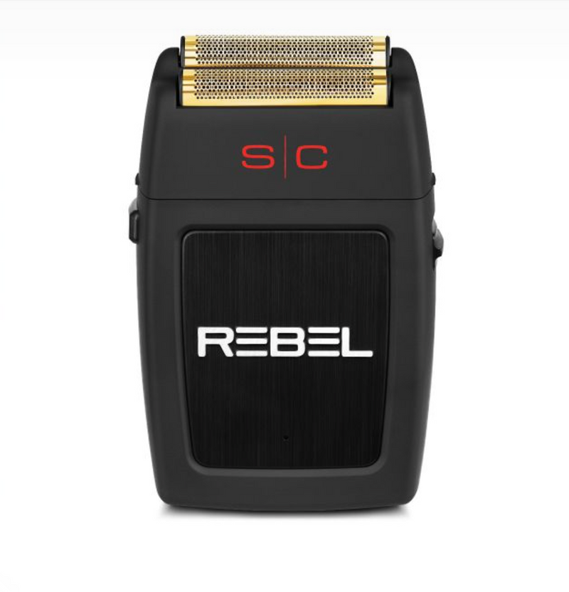 StyleCraft S|C Rebel Double Foil Shaver – Cordless Rechargeable Electric with Super Torque Motor & Gold Titanium Foil Head