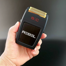 Afeitadora de doble lámina StyleCraft S|C Rebel: eléctrica, inalámbrica y recargable con motor de par supertorque y cabezal de lámina de titanio dorado