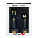 Cortadora inalámbrica de litio BaBylissPRO LimitedFX Boost+ y recortadora de barba sin cable con base de carga adicional – FXHOLPKCTB-B – BlackFX 