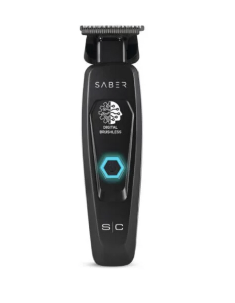 StyleCraft S|C Mythic & Saber Black Combo – Black Metal Body Cordless Clipper & Black Trimmer Duo