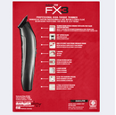 BabylissPro Black FX3 High Torque Cordless Trimmer FXX3TB