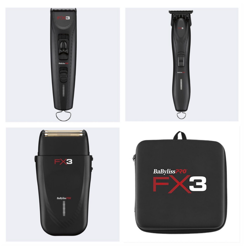 Babylisspro Black FX3 Collection – Clipper, Trimmer, Shaver Babylisspro Black FX3 Collection – Clipper, Trimmer, Shaver