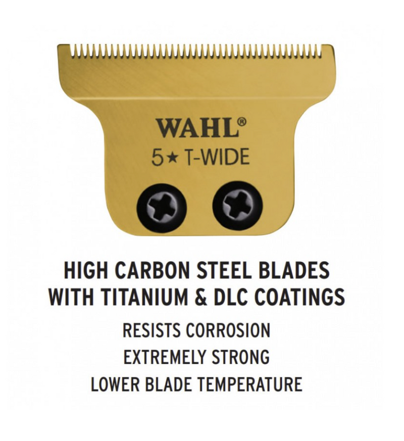 Wahl Detailer Li Gold Replacement T-Wide Blade Titanium DLC