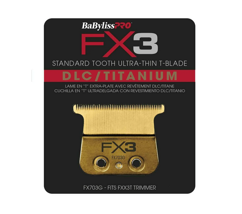 BaBylissPRO Fx3 Trimmer DLC Titanium Ultra-Thin Zero Gap Replacement Blade FX703G