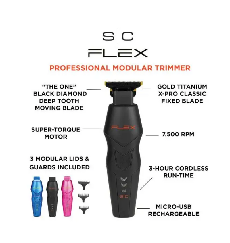 StyleCraft S|C PROFESSIONAL MODULAR SUPER-TORQUE MOTOR FLEX CORDLESS HAIR TRIMMER