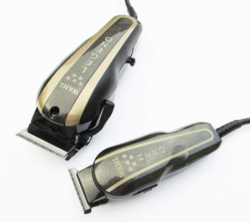 Wahl 5-Star Black/Gold Cordless Barber Combo – Cordless Magic Clip &  Cordless Detailer